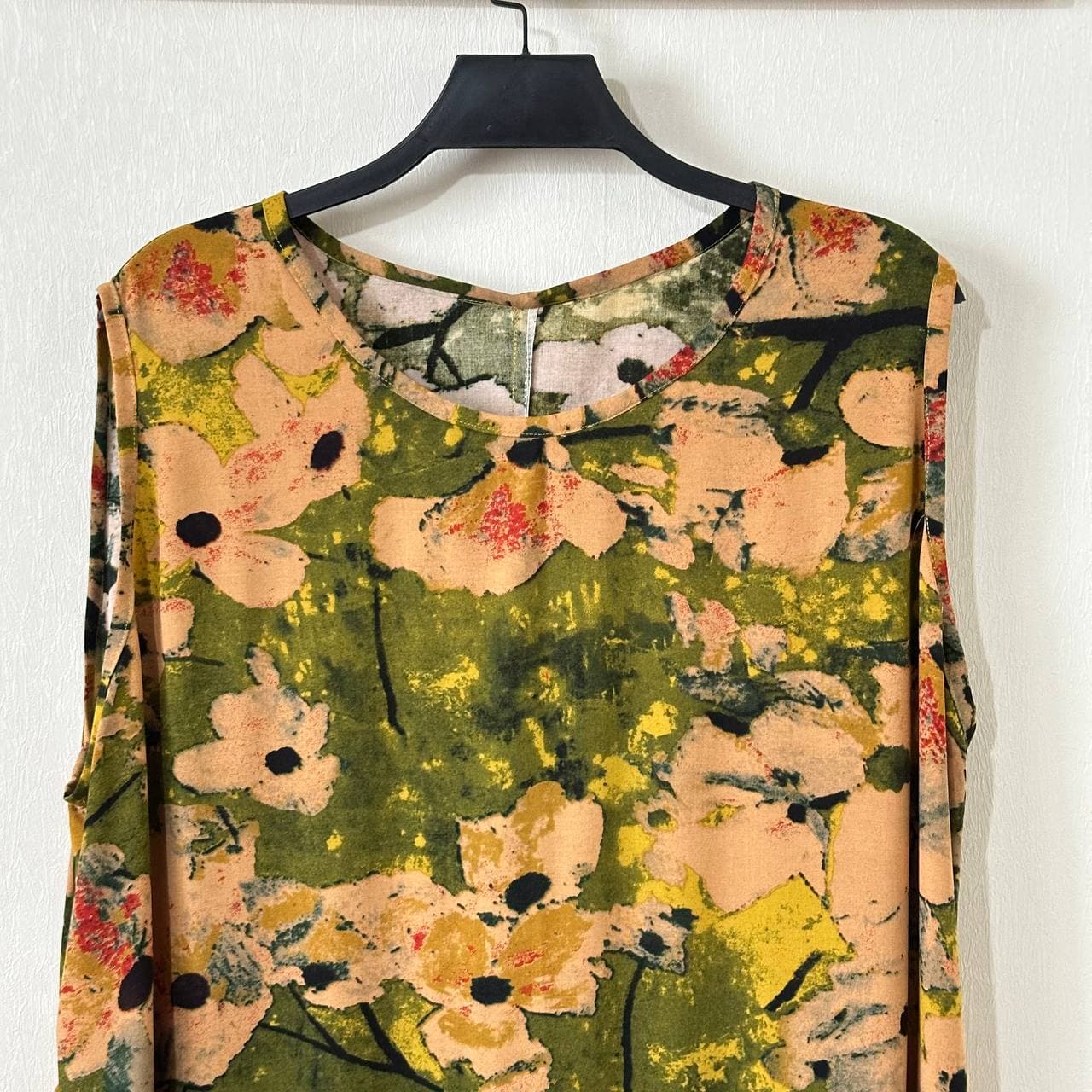 پیراهن نخی حلقه ای پایین چیندار زنانه خنک و تابستونی (بدون آبرفت) سبز — تصویر ۵