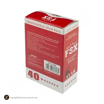 توپ پینگ پنگ فاکس 6 ستاره 40+ T006 بسته 6 عددی — تصویر ۷