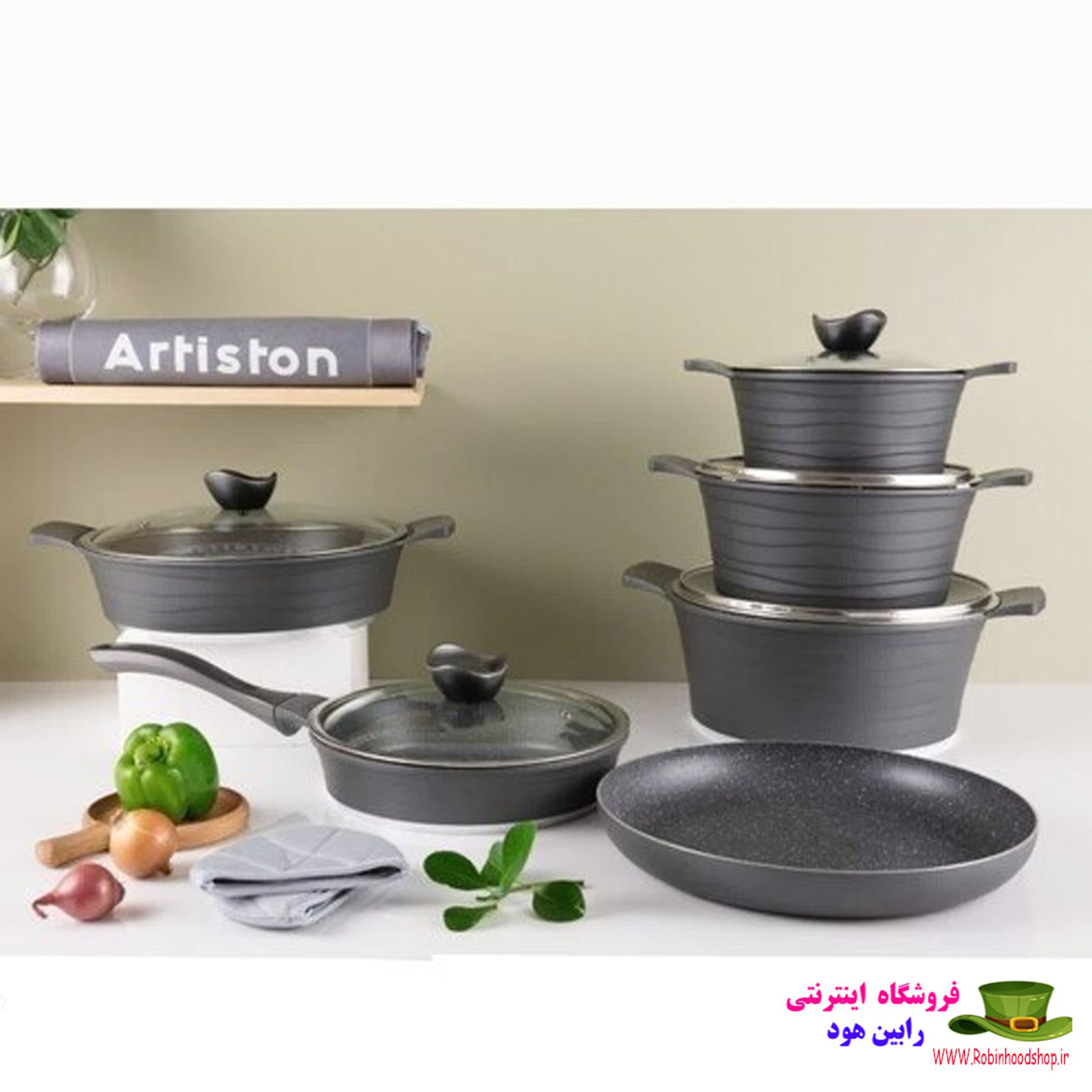 سرویس قابلمه 14 پارچه چدن گرانیتی ویکتوریا آرتیستون