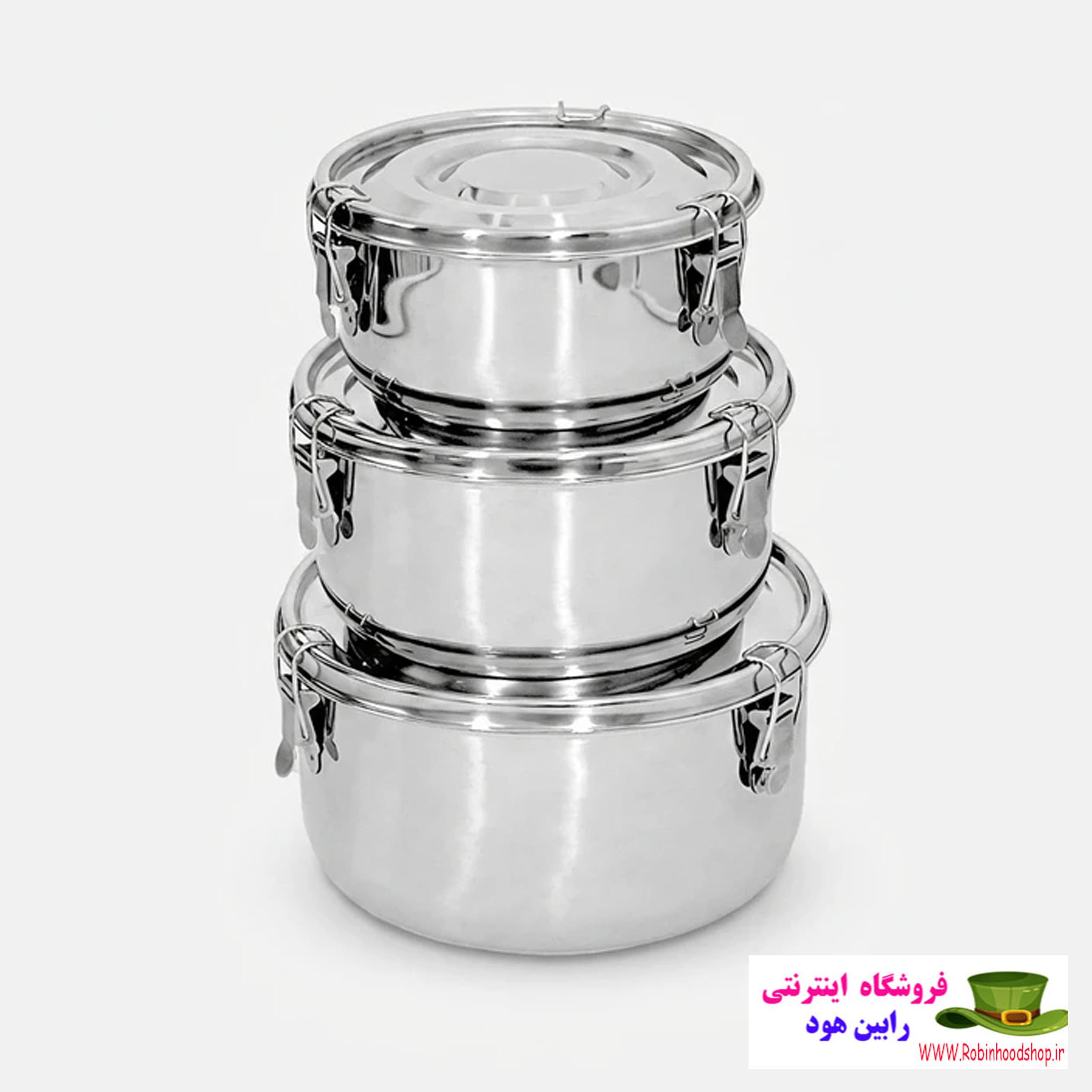 ظرف غذا مدل UNQ-19194، بسته 3 عددی، 3 سایز 12، 14، 16 سانتی‌متر