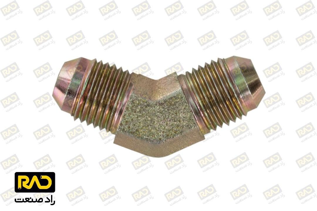 اتصالات هیدرولیک آهنی زانو 45 درجه پرچی JIC آمریکایی