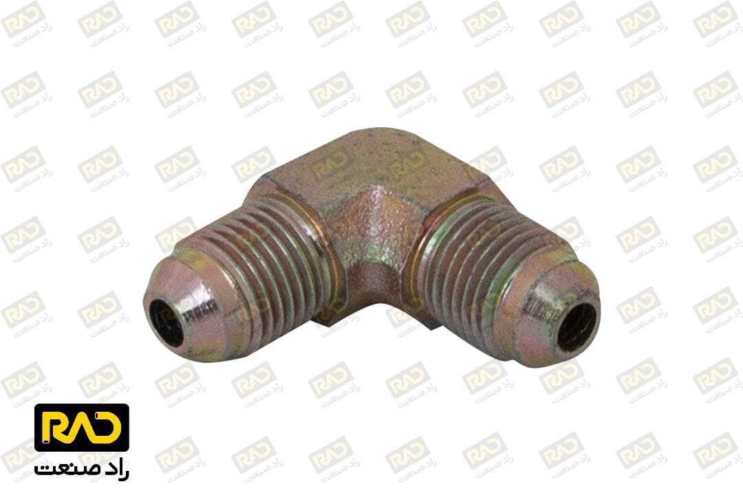 اتصالات هیدرولیک آهنی زانو 90 درجه پرچی (JIC آمریکایی)