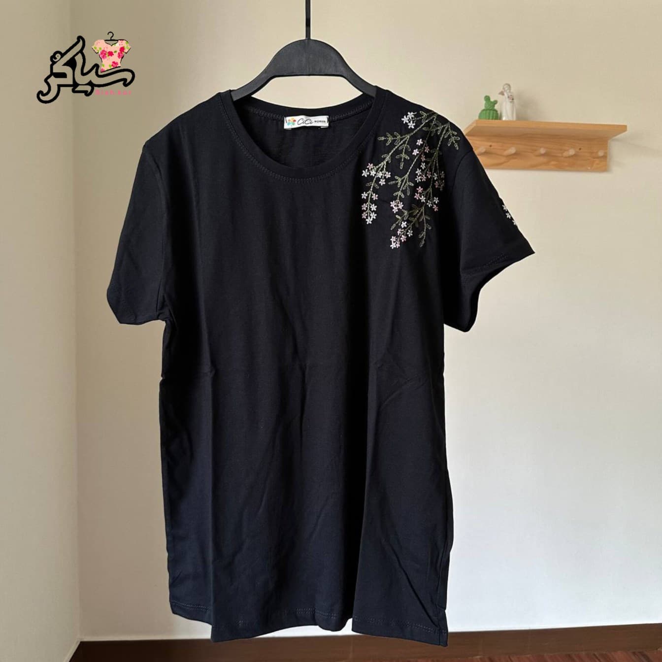 تیشرت سرشانه گلدوزی دخترانه — تصویر ۳