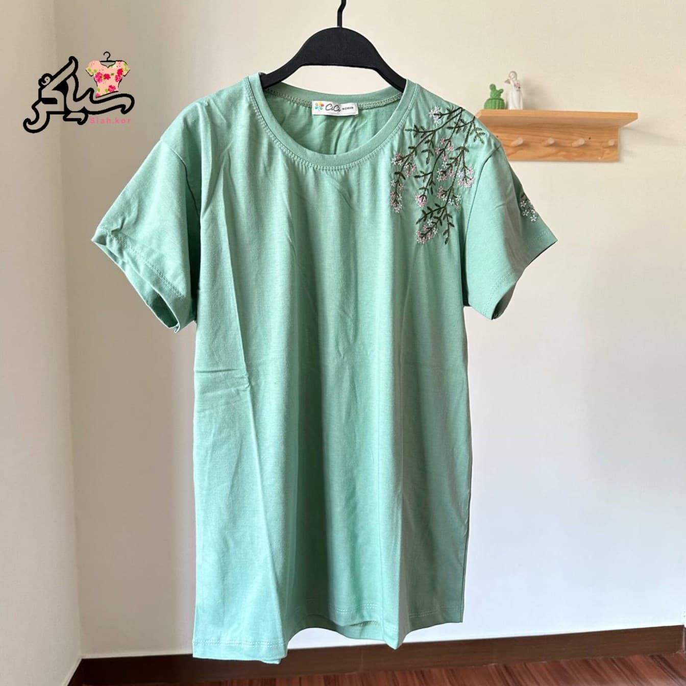 تیشرت سرشانه گلدوزی دخترانه — تصویر ۶