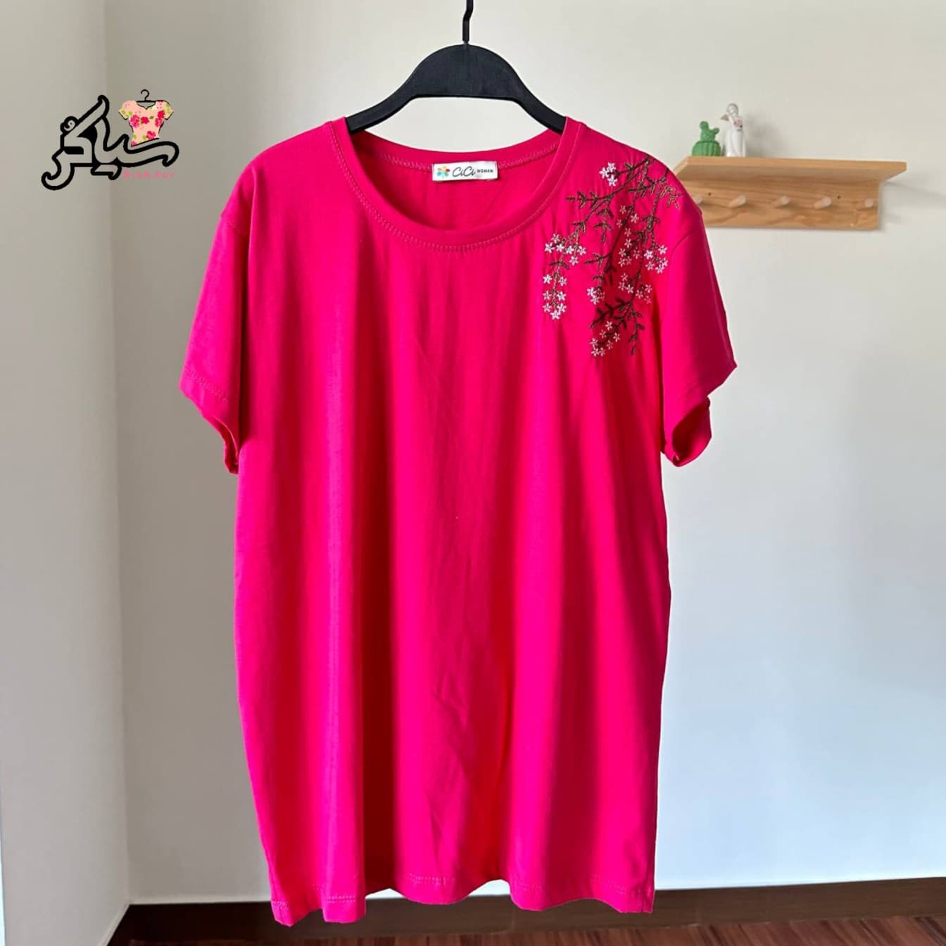 تیشرت سرشانه گلدوزی دخترانه — تصویر ۷
