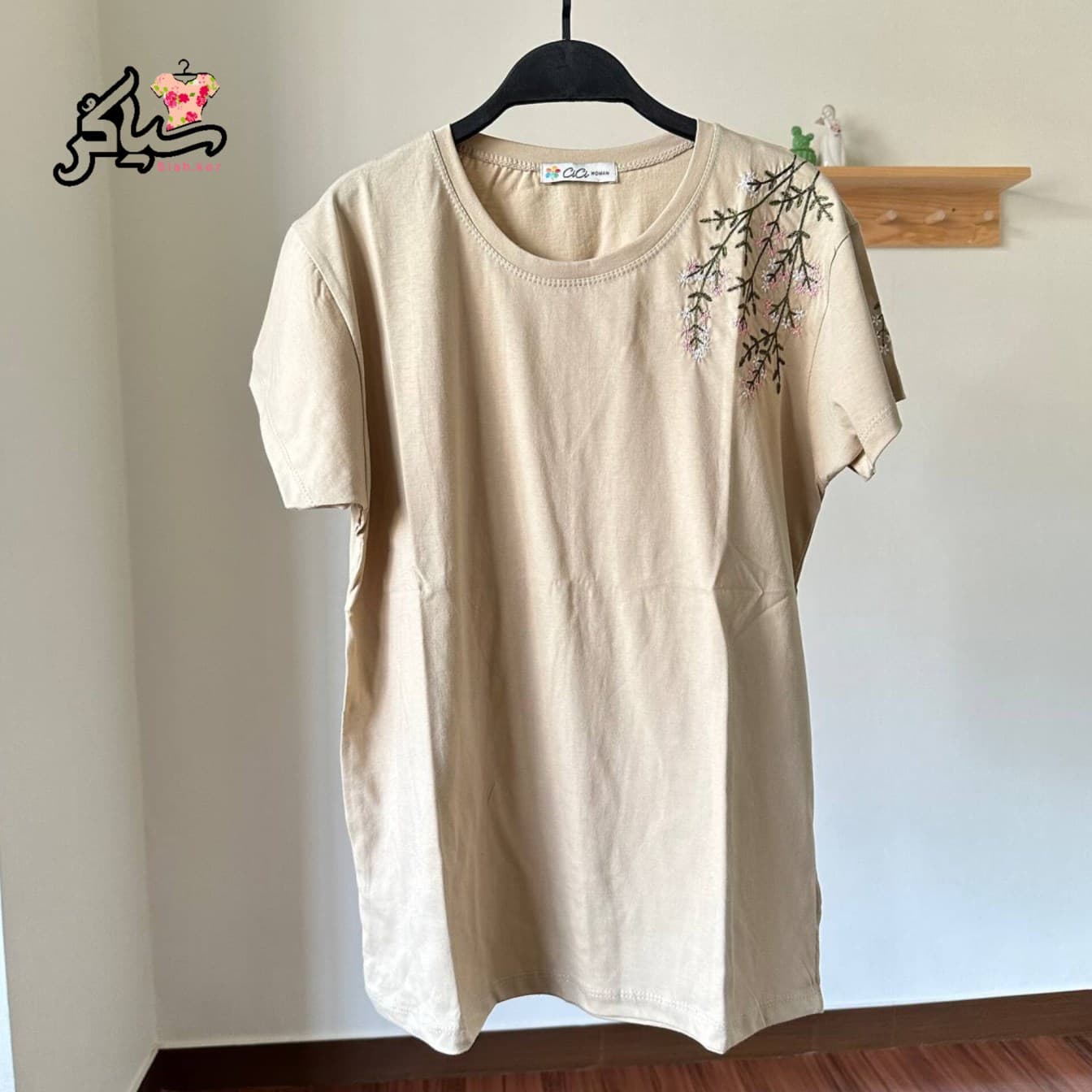 تیشرت سرشانه گلدوزی دخترانه — تصویر ۸