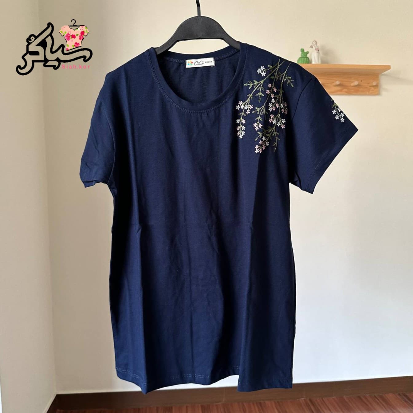 تیشرت سرشانه گلدوزی دخترانه — تصویر ۹