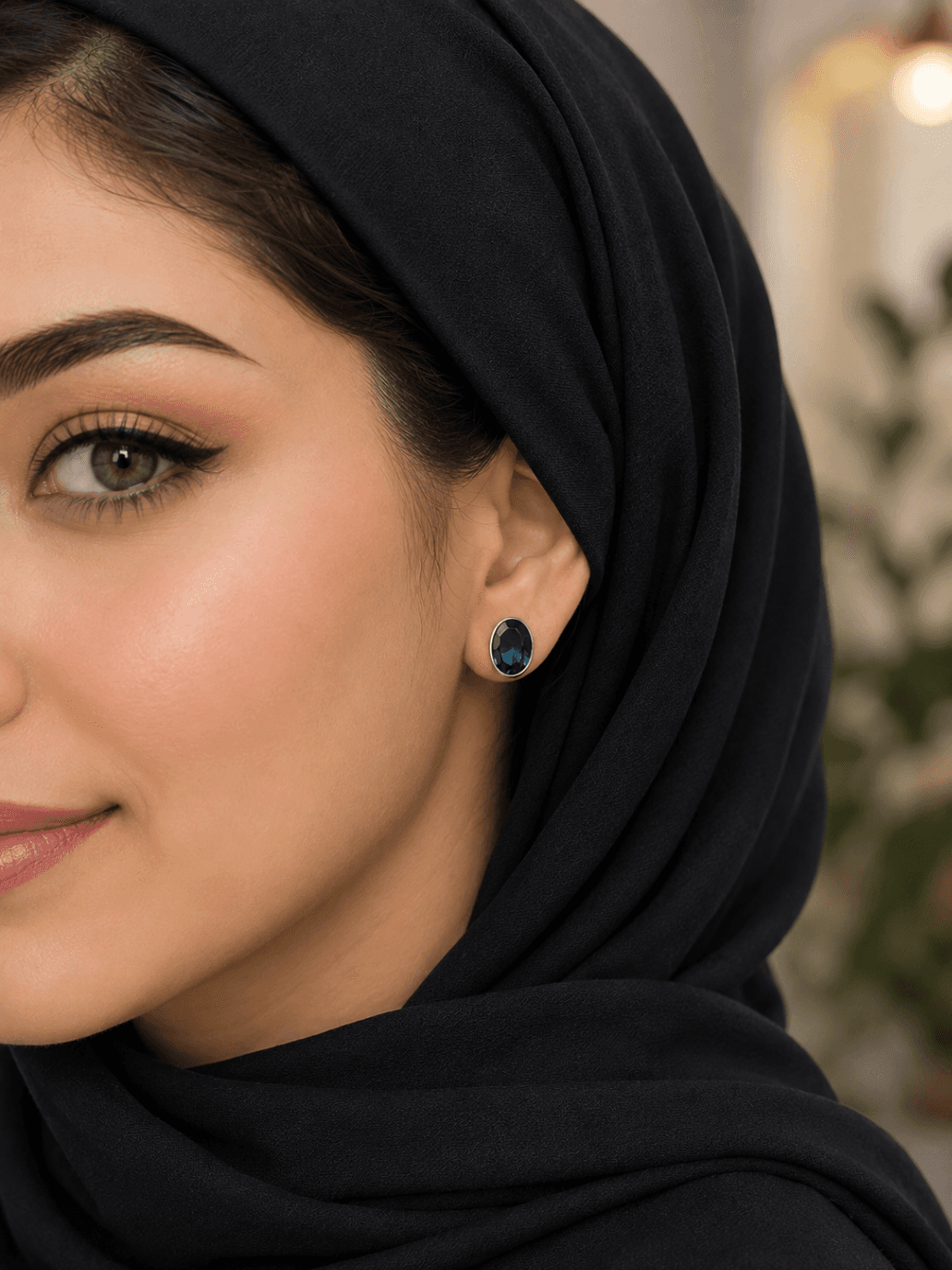 گل‌گوش ژوپینگ XUPING مدل بیضی نگین‌دار، رنگ ثابت و ضدحساسیت