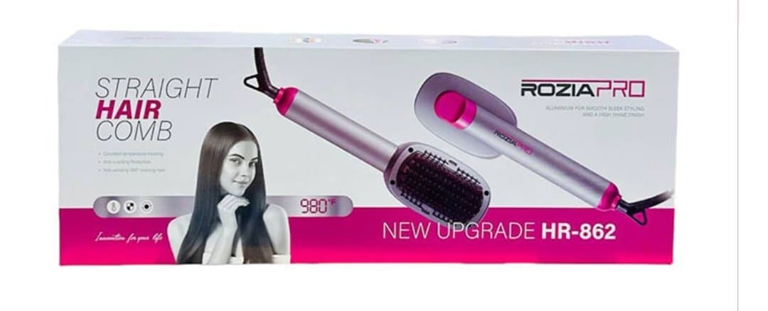 برس حرارتی صاف‌کننده مو روزیا مدل 862 اصل Rozia Straight Hair Comb HR-862 — تصویر ۹