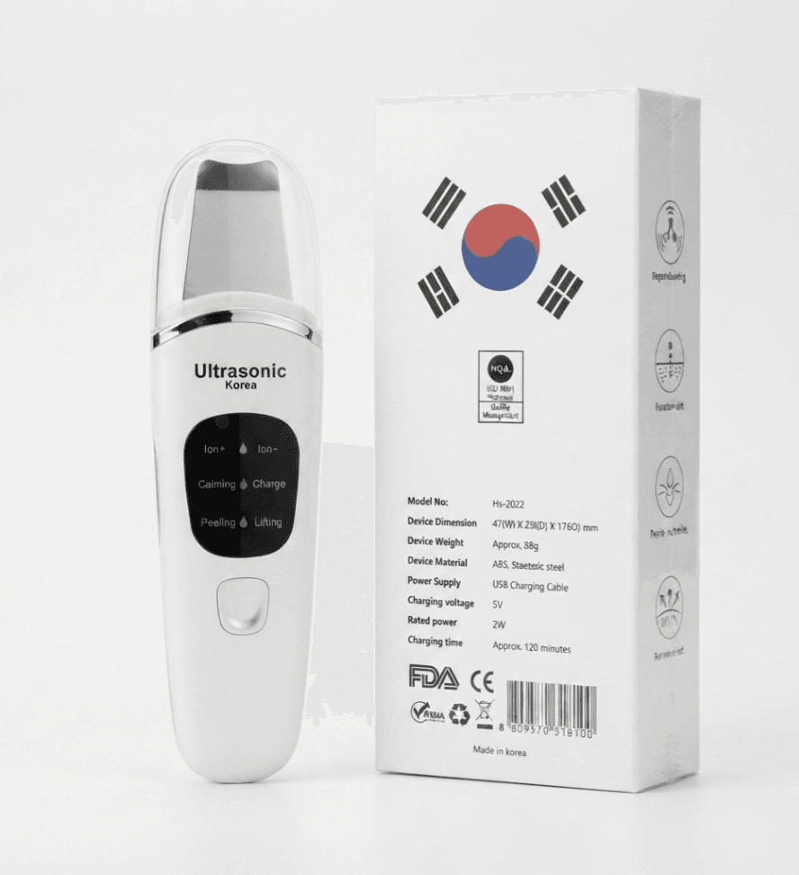درما اف اولتراسونیک کره‌ای مدل دیجیتال HS-2022 اصل | Ultrasonic Korea Skin Scrubber HS-2022