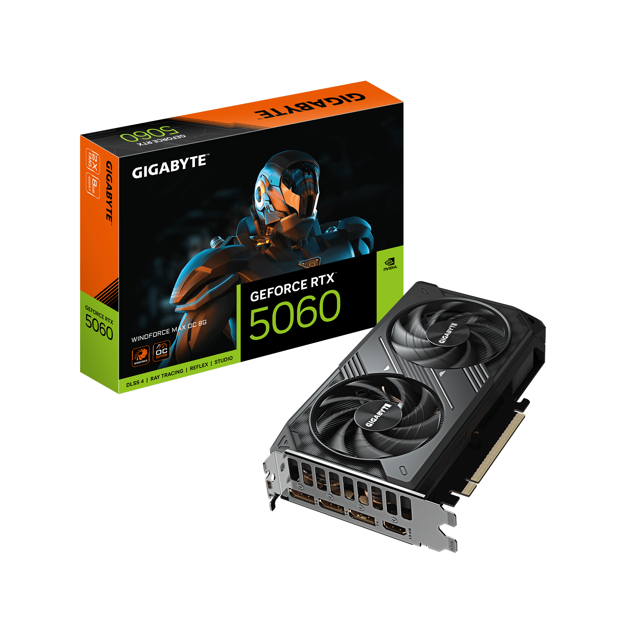 کارت گرافیک گیگابایت مدل GeForce RTX™ 5060 WINDFORCE MAX OC 8G