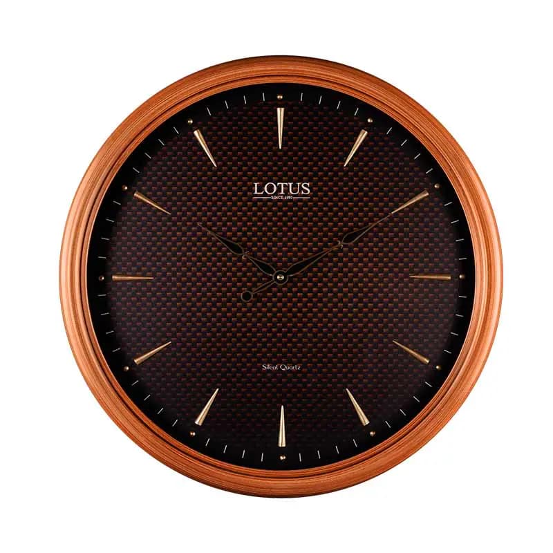 ساعت دیواری چوبی لوتوس کد WD-1227 رنگ BROWN