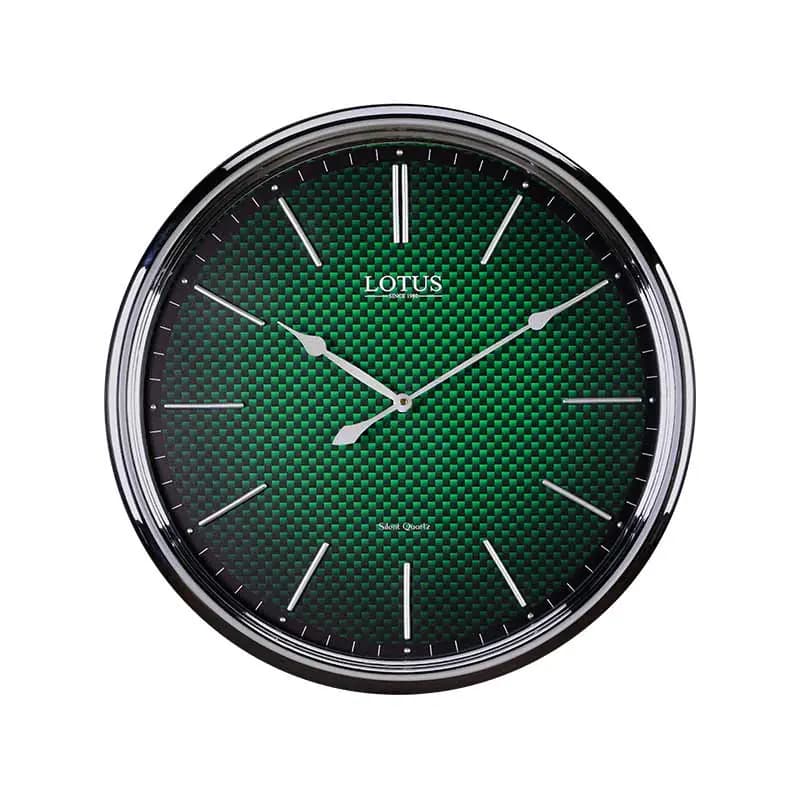 ساعت دیواری فلزی لوتوس کد MT-1328-SILVER/GREEN — تصویر ۶