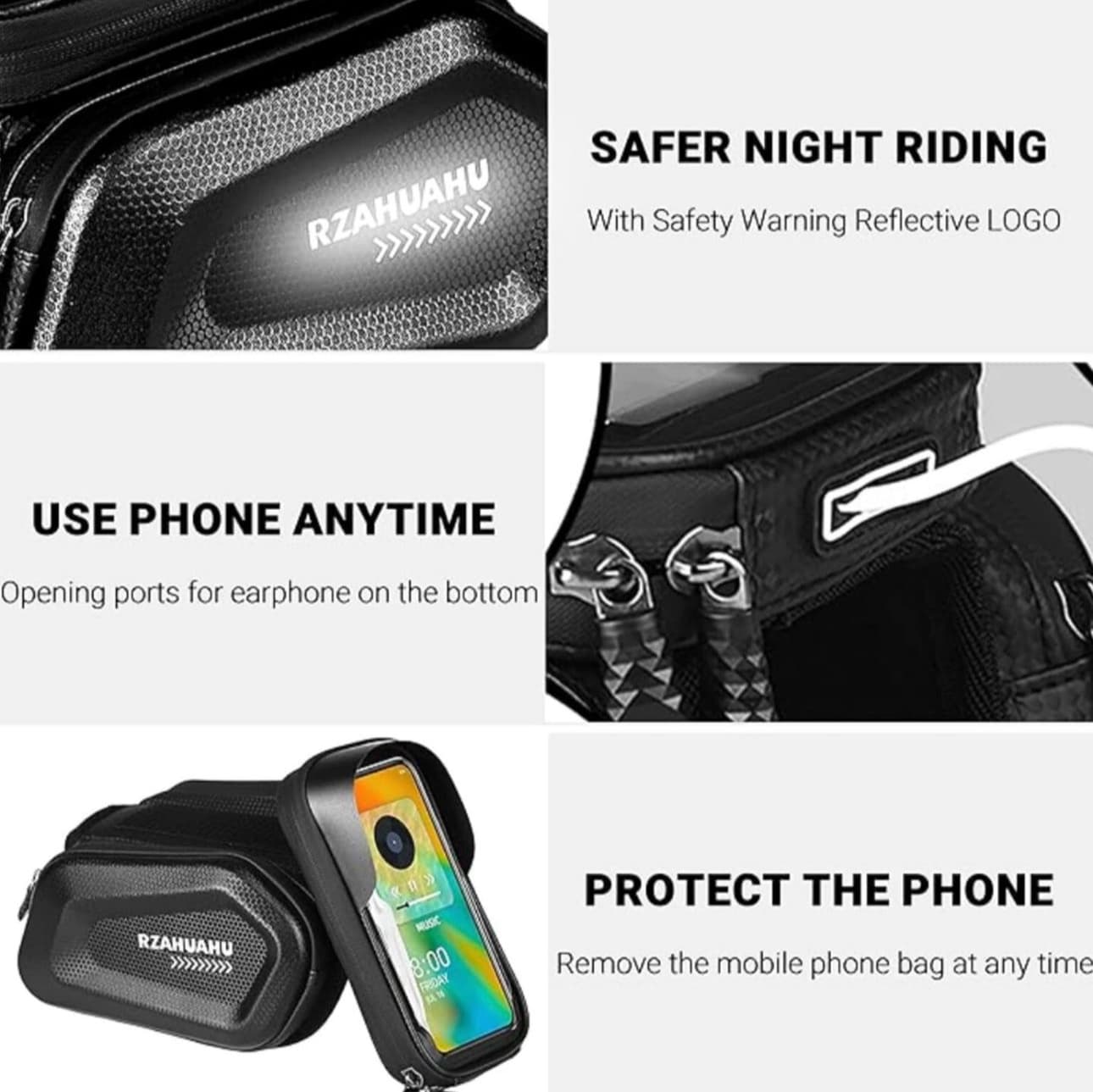 کیف موبایل روی تنه دوچرخه — تصویر ۹