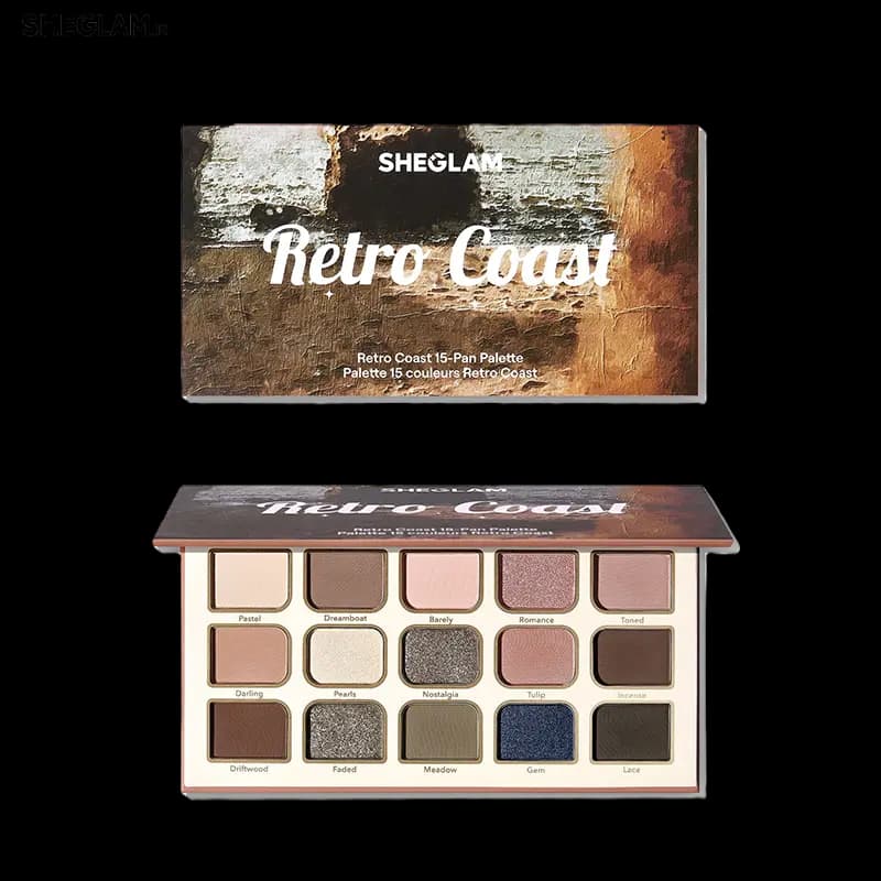 پالت سایه 15 رنگ شیگلم مدل Retro coast