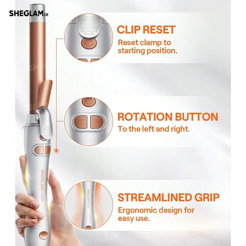 فرکننده چرخشی شیگلم مدل It curl Rotating Curling Iron — تصویر ۶