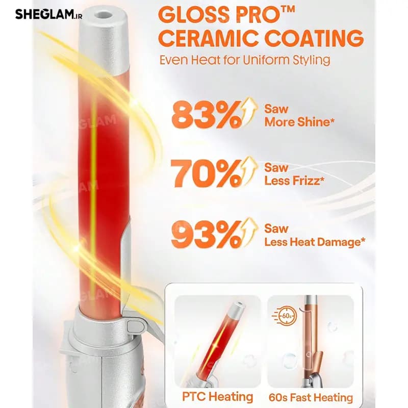 فرکننده چرخشی شیگلم مدل It curl Rotating Curling Iron — تصویر ۵