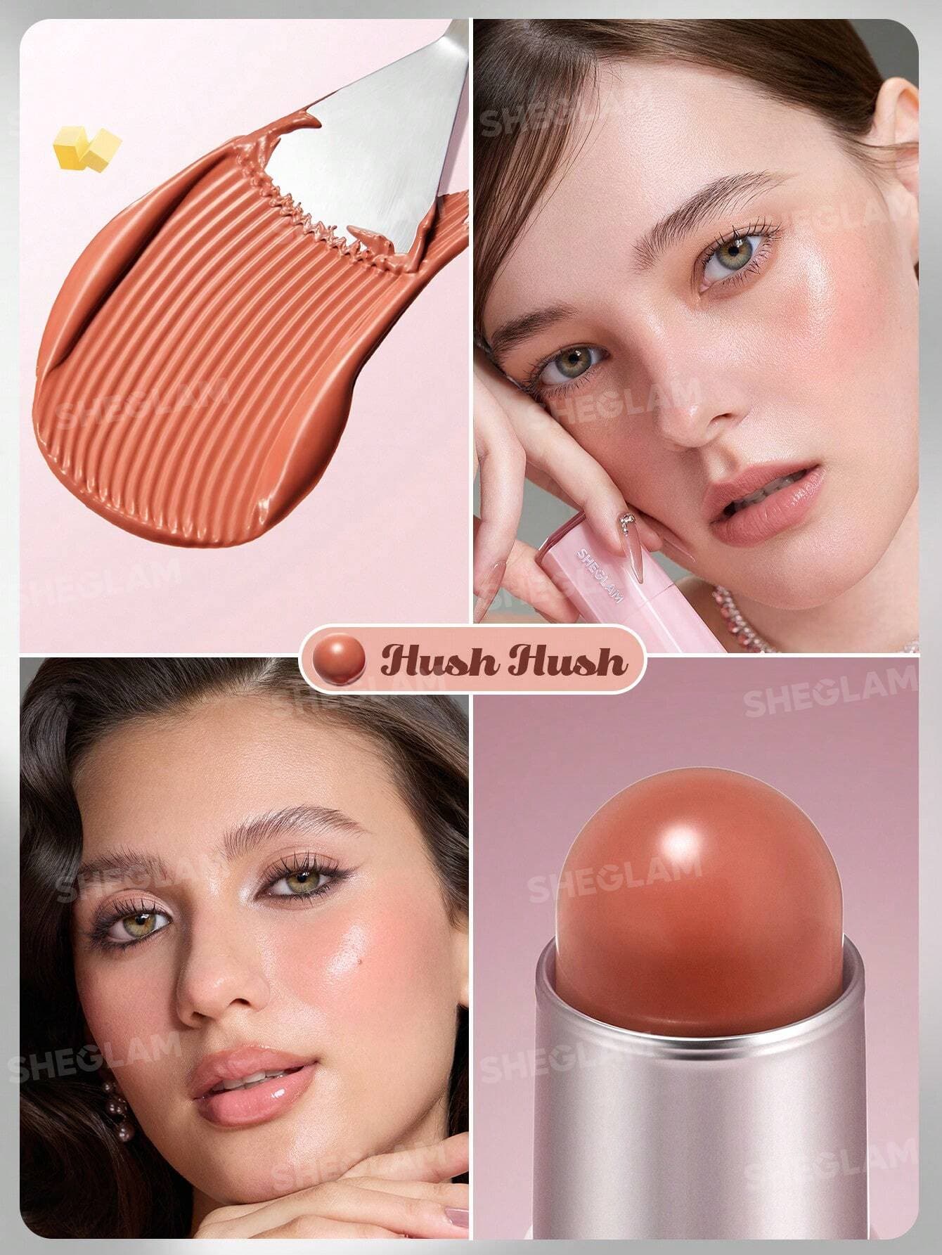 رژگونه استیکی مدل Buttery bliss رنگ Hush hush — تصویر ۵