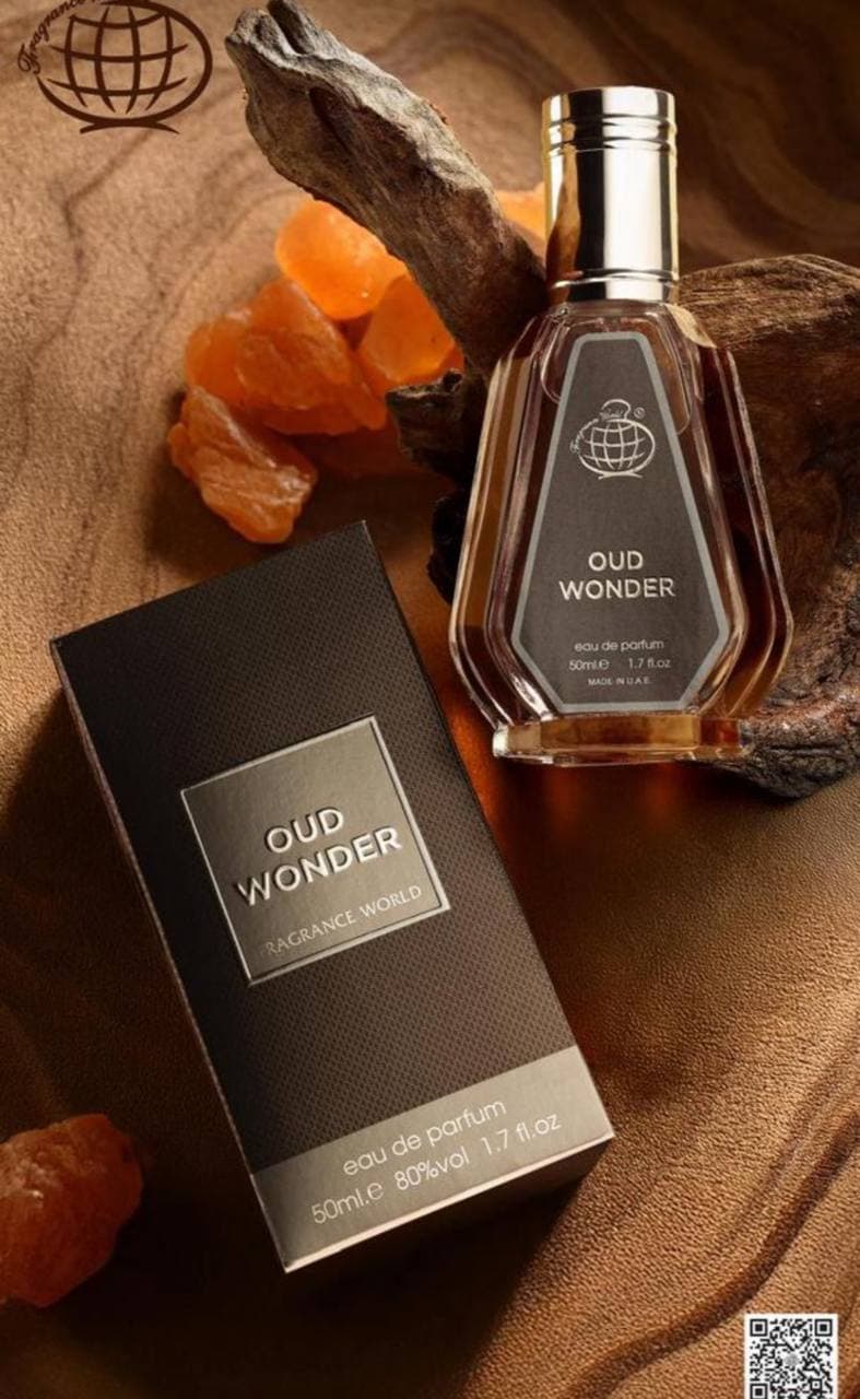 عطر ادکلن 50 میل تامفورد عود وود فراگرنس ورد fragrance world 50 ml oud wonder — تصویر ۲
