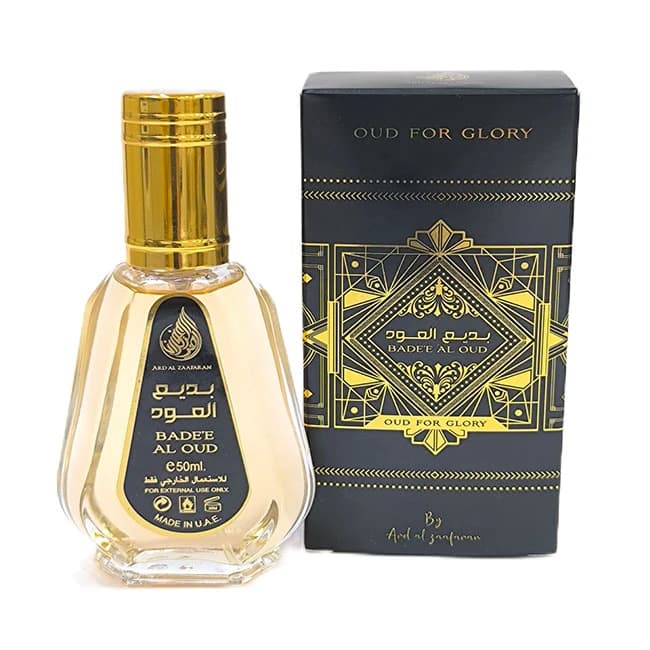 عطر ادکلن ارض زعفران عود فور گلوری 50 میل بدیع العود ارض الزعفران للتجاره ard al zaafaran badee al oud oud for glory — تصویر ۲