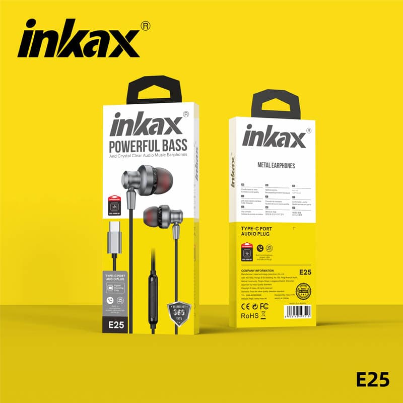 هندزفری سیمی تایپ سی INKAX E25 Type-C