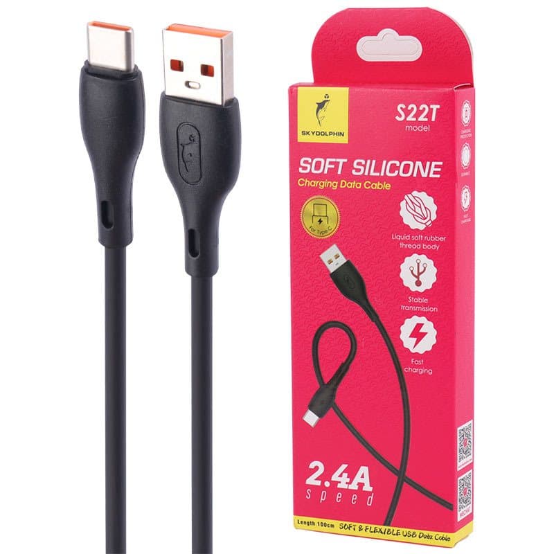 کابل Type-C فست شارژ Sky Dolphin S22T 2.4A 1m
