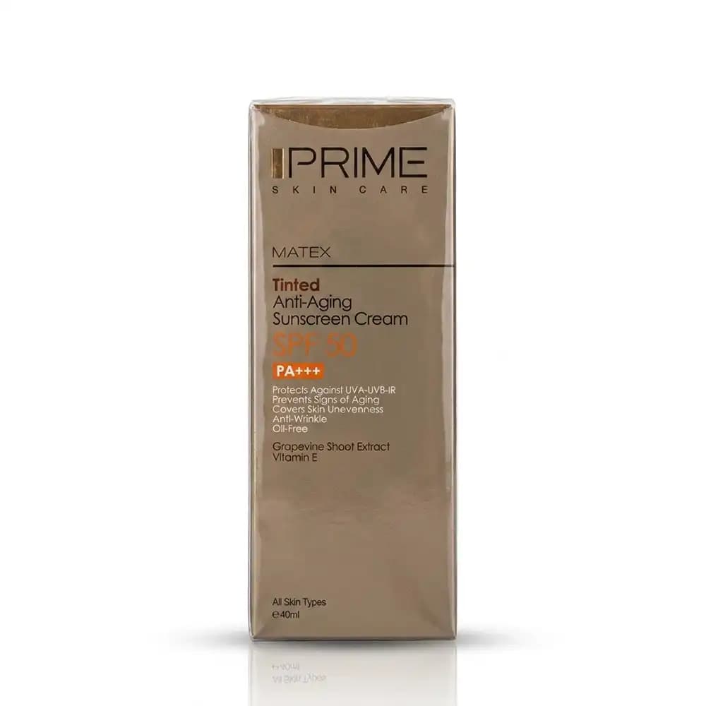 کرم ضدآفتاب SPF50 جوان‌کننده پرایم (PRIME) مدل رنگی فاقد چربی حجم 40 میلی لیتری — تصویر ۶