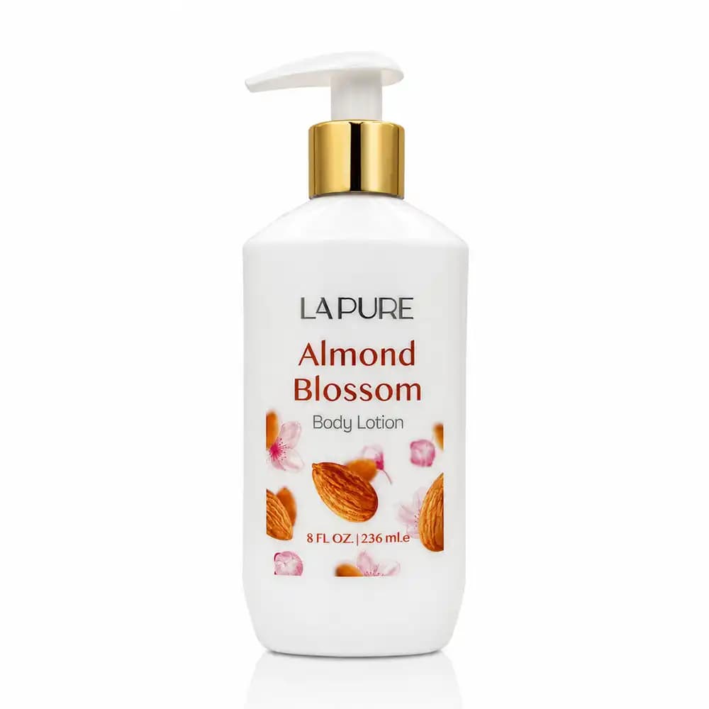 لوسیون بدن لپیور (La Pure) مدل شکوفه بادام (Almond Blossom) آبرسان و لطافتبخش حجم ۲۳۶ میلیلیتر