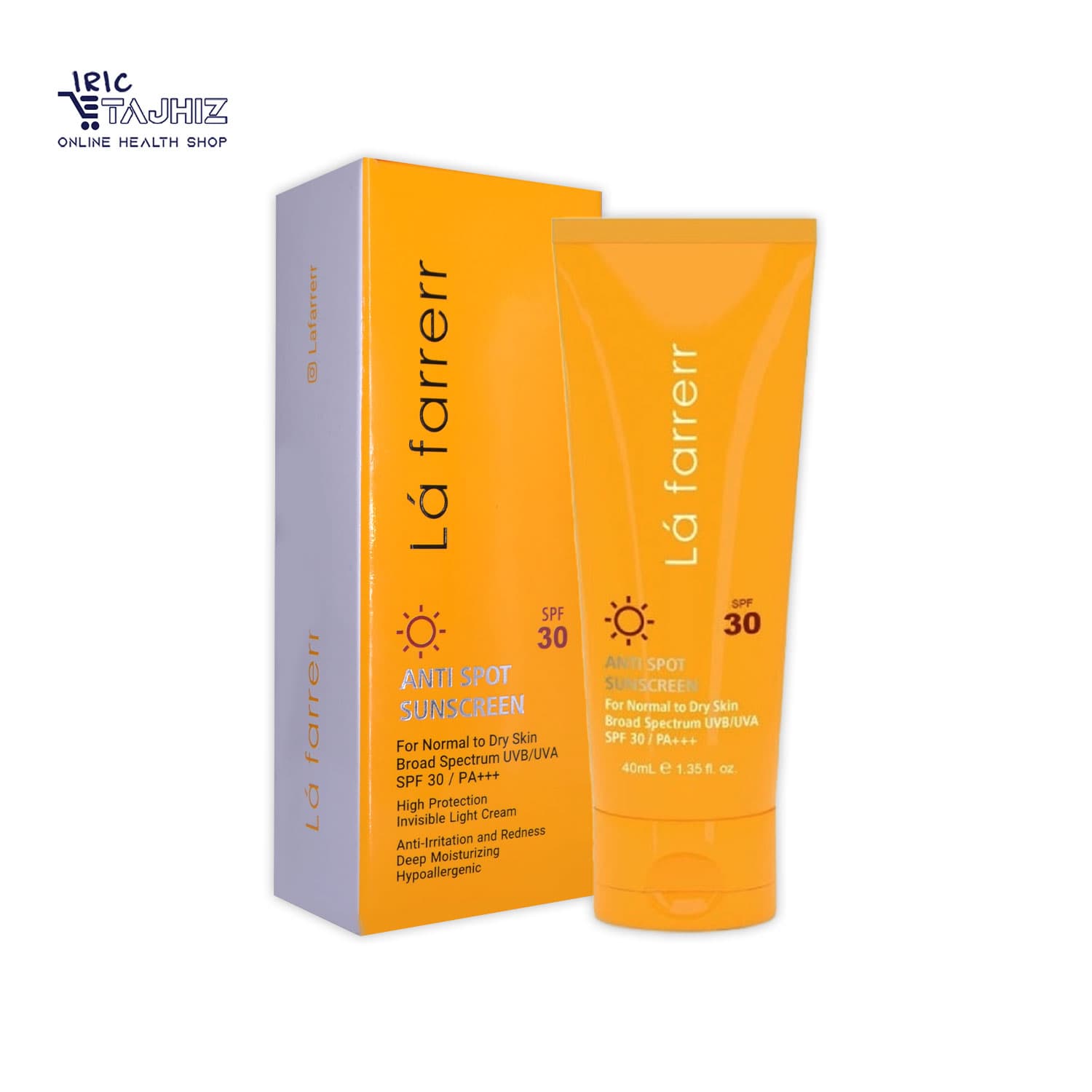 کرم ضد آفتاب بی رنگ لافارر Lafarrerr پوست خشک و معمولی با SPF30 حجم 40 میلی لیتر — تصویر ۵