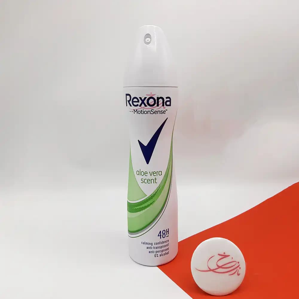 اسپری ضد تعریق زنانه رکسونا مدل آلوئه ورا aloe vera scent حجم 200 میلی لیتری