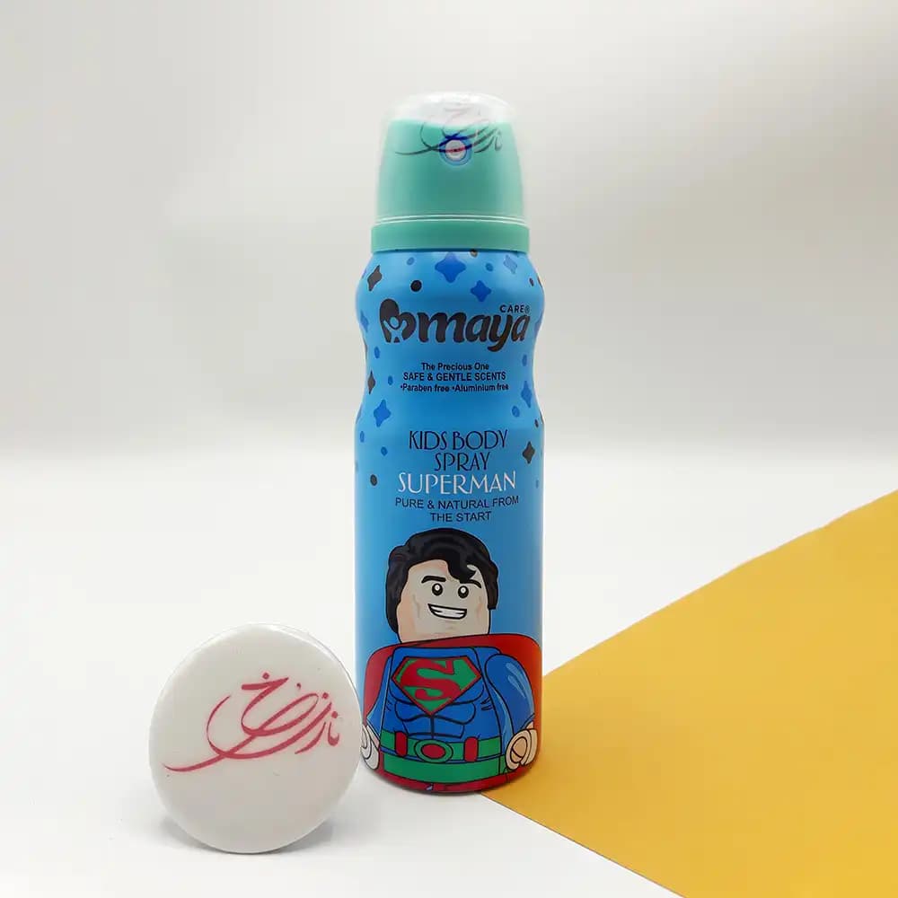 اسپری بدن کودک مایا maya care مدل سوپرمن SUPERMAN حجم 130 میلی لیتر — تصویر ۲