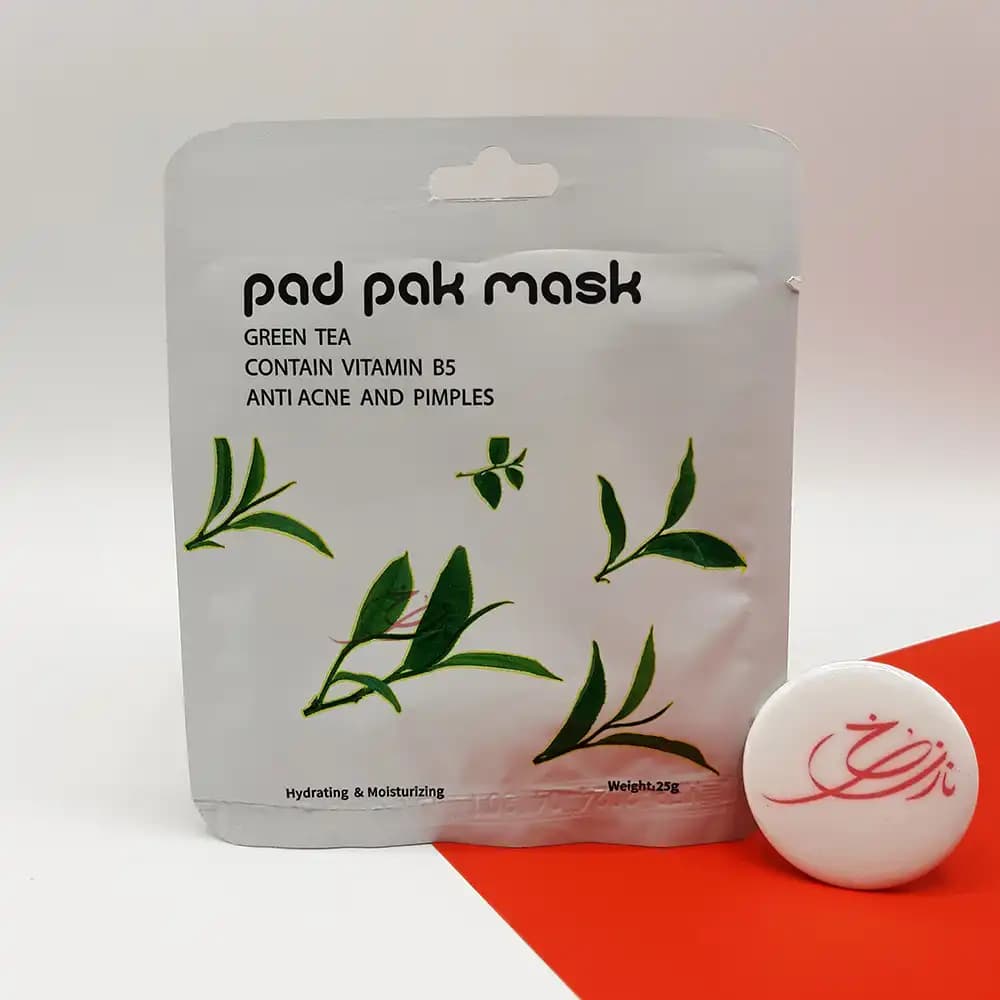 ماسک صورت ورقه ای پد پاک pad pak مدل چای سبز GREEN TEA