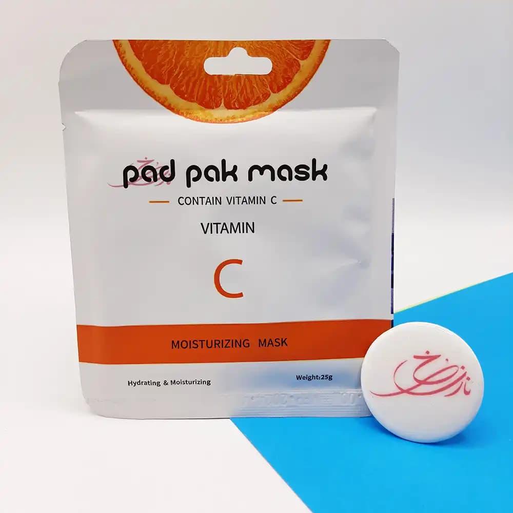 ماسک صورت ورقه ای پد پاک pad pak مدل ویتامین C