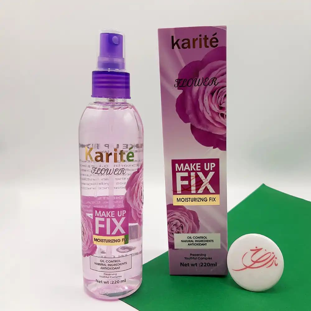 اسپری فیکساتور آرایش کاریته karite بنفش مدل FLOWER حجم 220 میلی لیتر — تصویر ۲