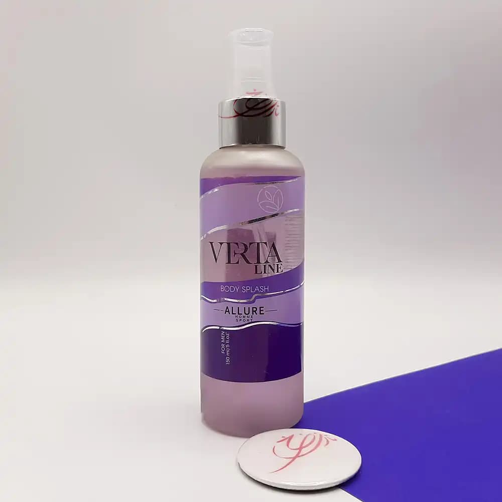 بادی اسپلش مردانه رایحه آلور ALLURE ورتالاین VERTA LINE حجم 150 میلی لیتری — تصویر ۲