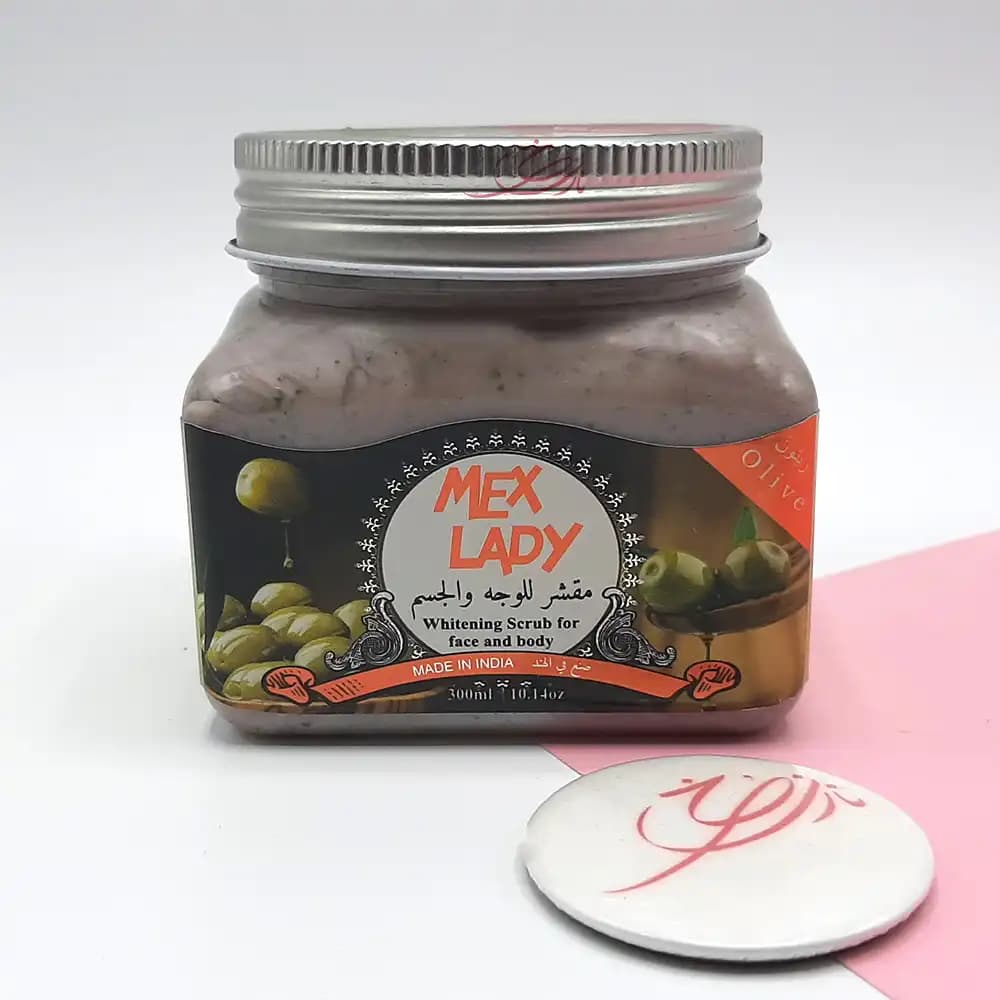 اسکراب مکس لیدی MAX LADY (شنی مناسب صورت و بدن) مدل زیتون حجم 300 میلی لیتر