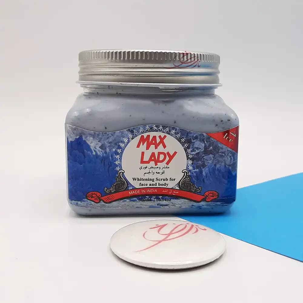 اسکراب مکس لیدی MAX LADY (شنی مناسب صورت و بدن) مدل یخ حجم 300 میلی لیتر