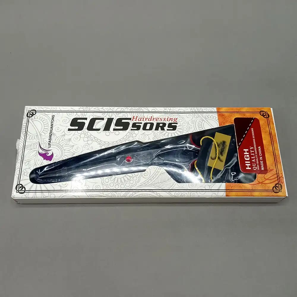 قیچی اصلاح جگوار مدل لیزر کات LASER cut سایز 6.5 اینچی نقره ای