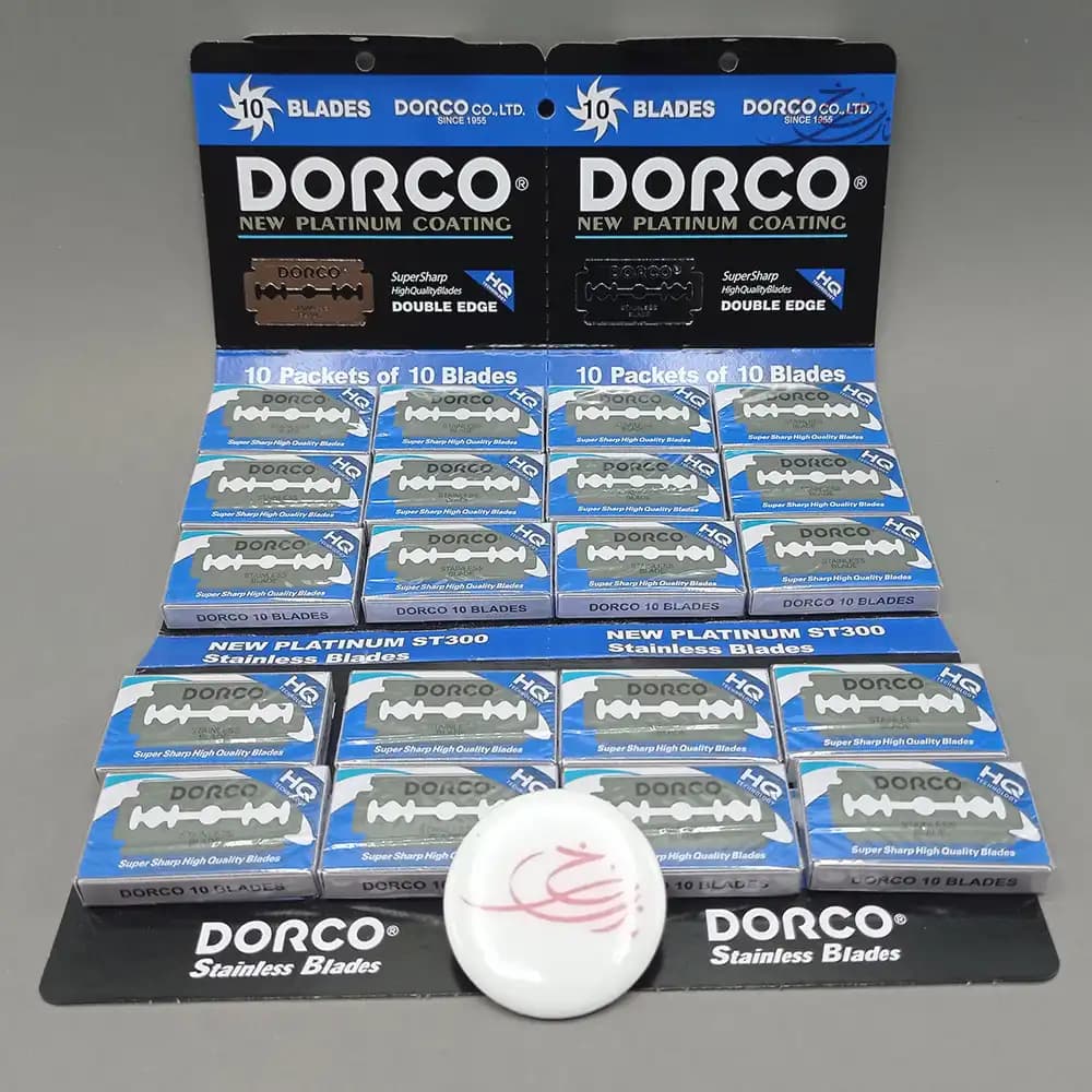 تیغ اصلاح سنتی دورکو DORCO تعداد 20 بسته 10 عددی (بکس)