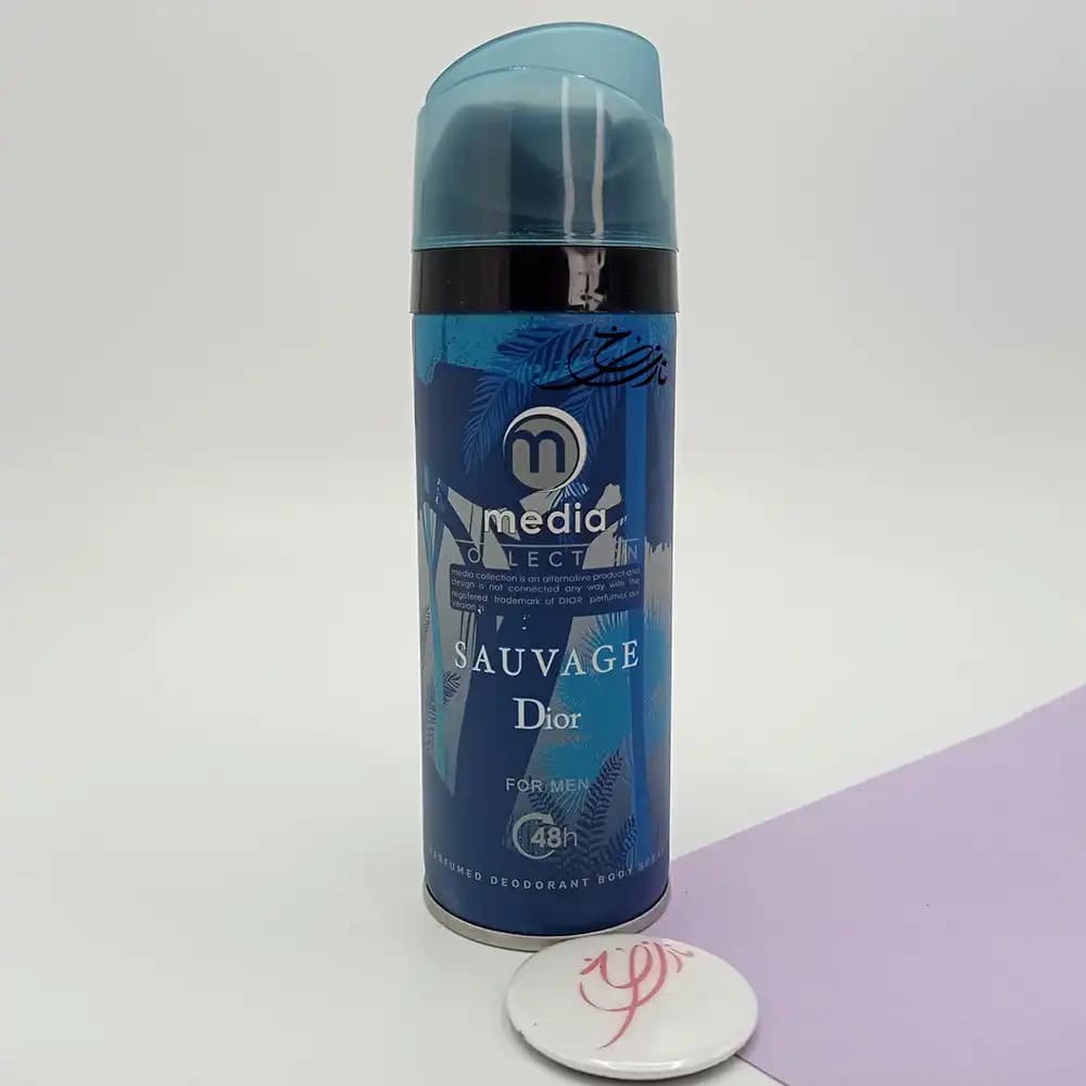 اسپری بدن مدیا رایحه ساواج دیور SAUVAGE Dior مردانه حجم 200 میلی لیتری
