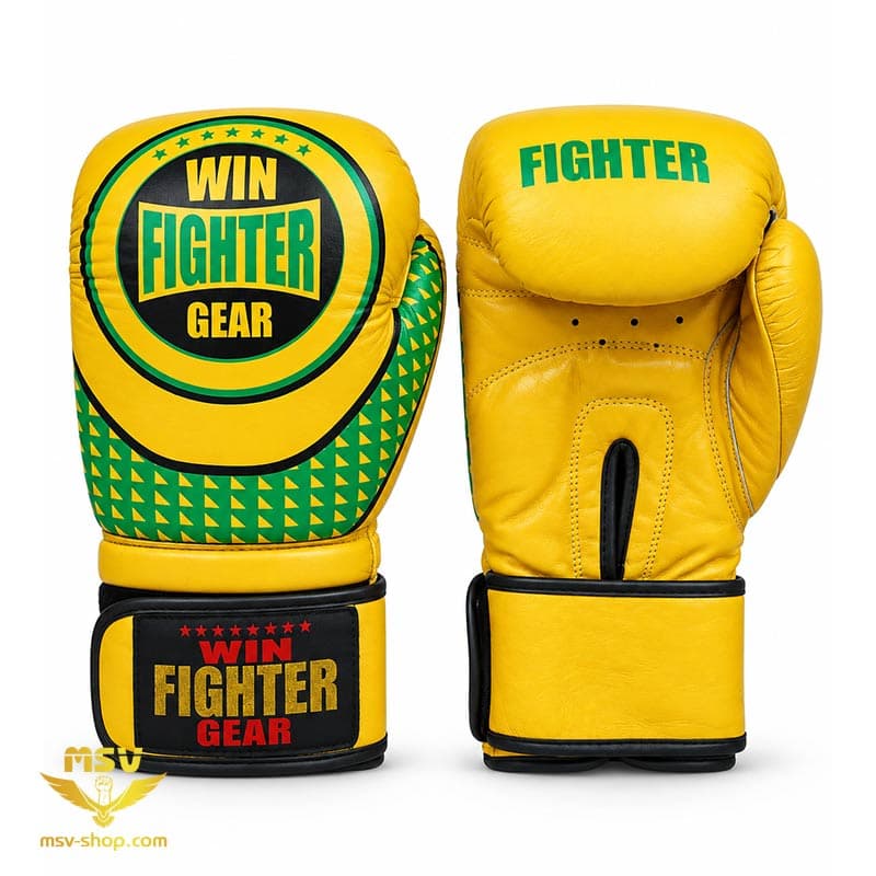 دستکش بوکس چرم طبیعی وین فایتر Win Fighter وزن 12 اونس