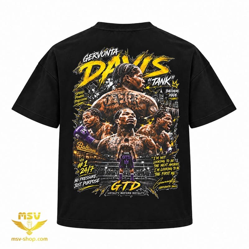 تیشرت رزمی طرح جرونتا دیویس Grevonta Davis پشت، Tank رو — تصویر ۷