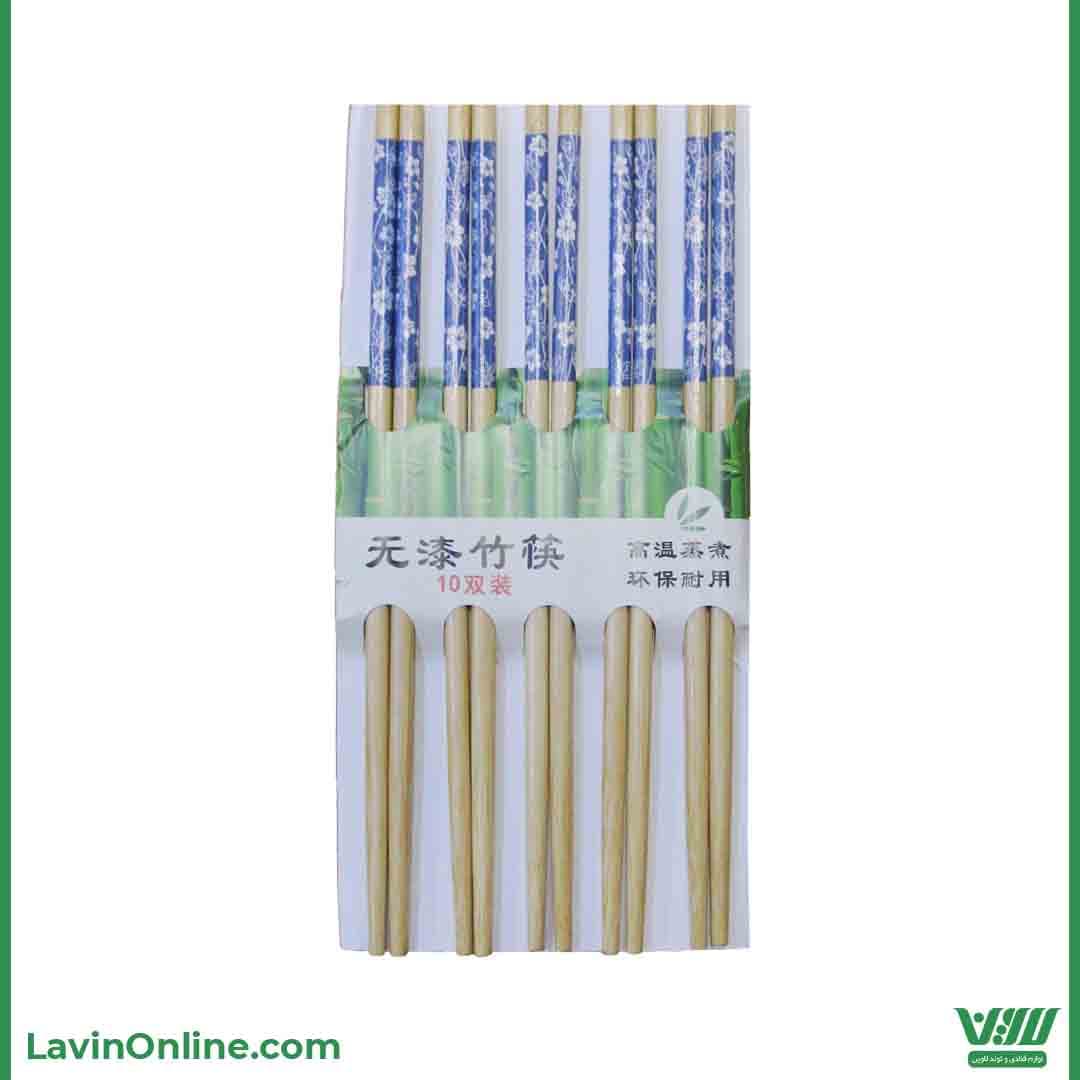 چاپستیک چوبی (طرح دار)