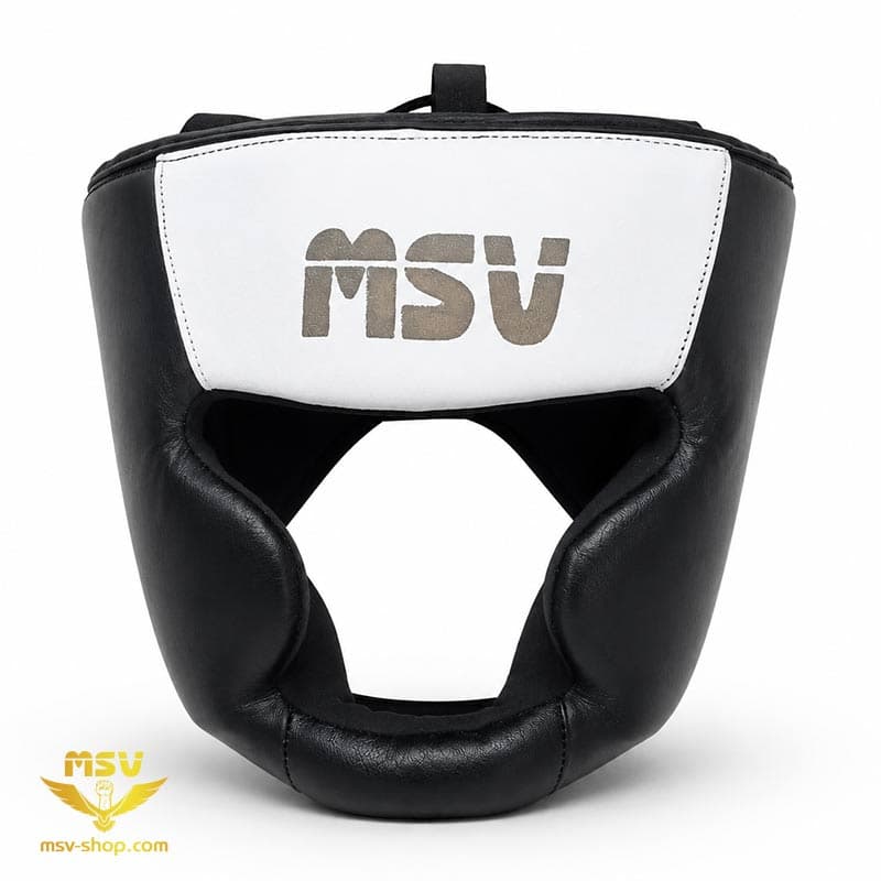 کلاه بوکس و رزمی چرم طبیعی فک و گونه دار MSV اورجینال