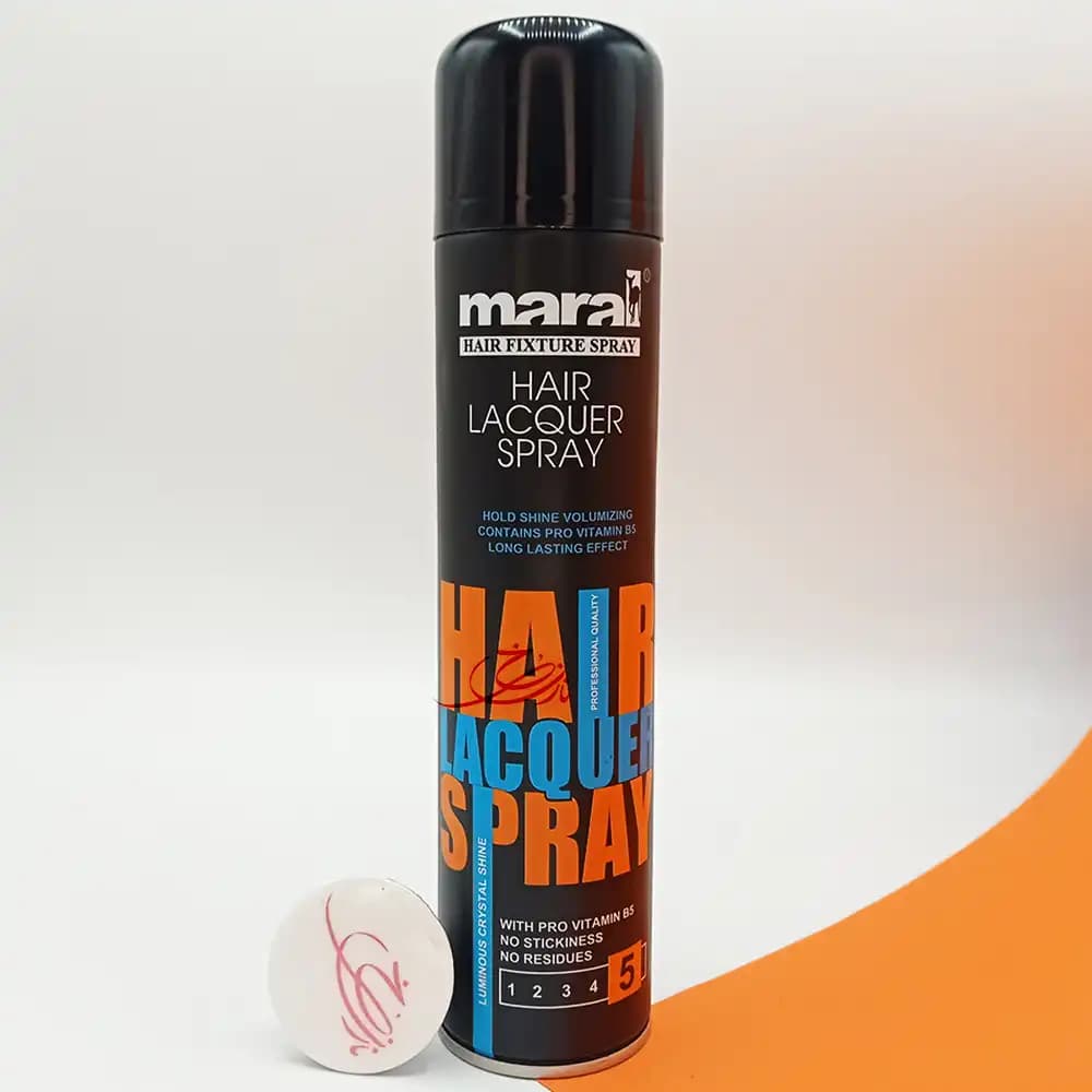 چسب موی سر حاوی ویتامین مارال مدل LACQUER شماره 5 حجم 250 میلی لیتری