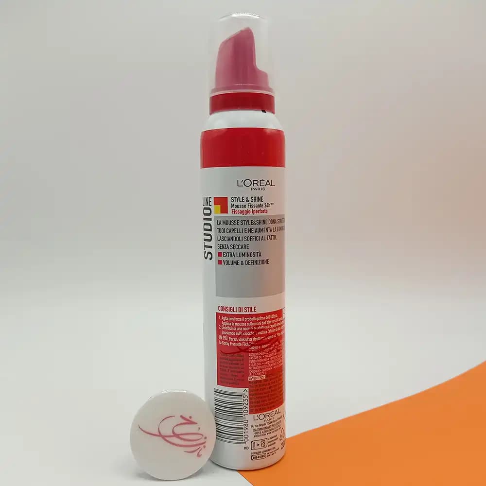 اسپری موس مو لورال L’OREAL سفید مدل استایل اند شاین STYLE & SHINE حجم 200 میلی لیتر — تصویر ۳