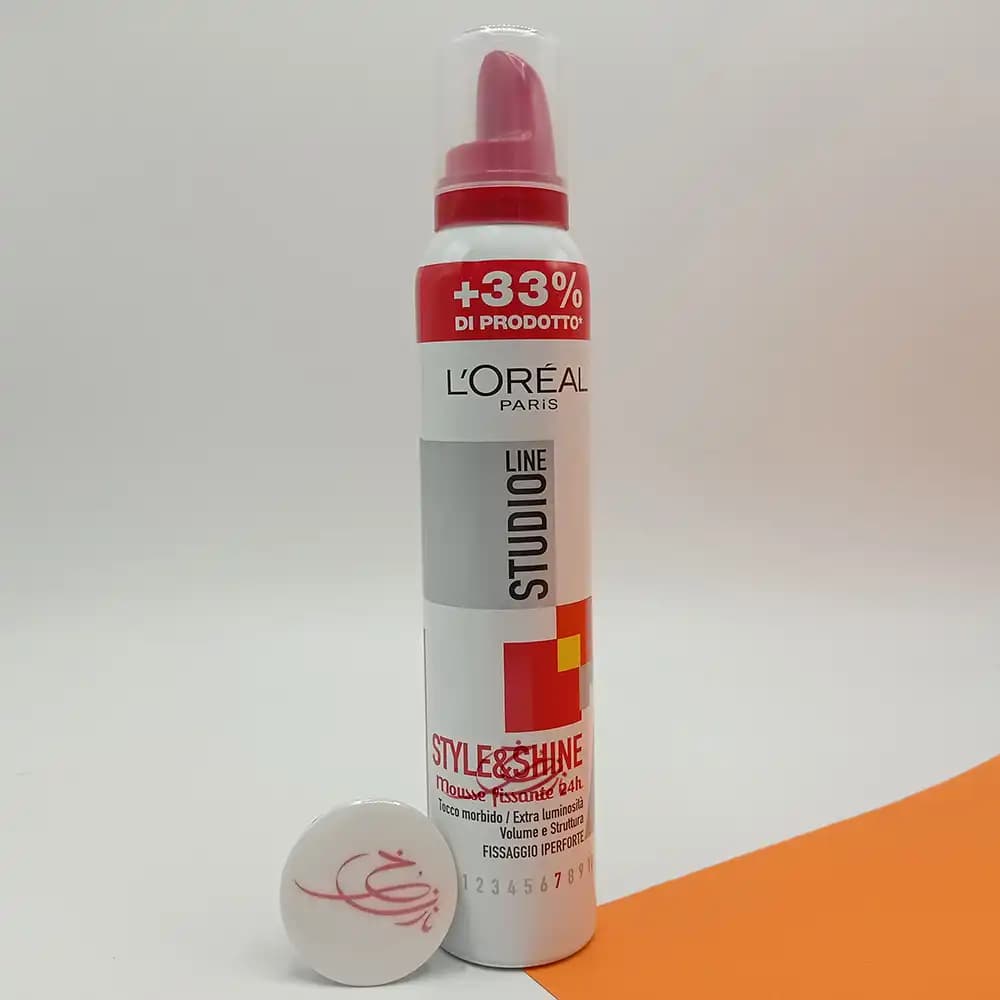 اسپری موس مو لورال L’OREAL سفید مدل استایل اند شاین STYLE & SHINE حجم 200 میلی لیتر