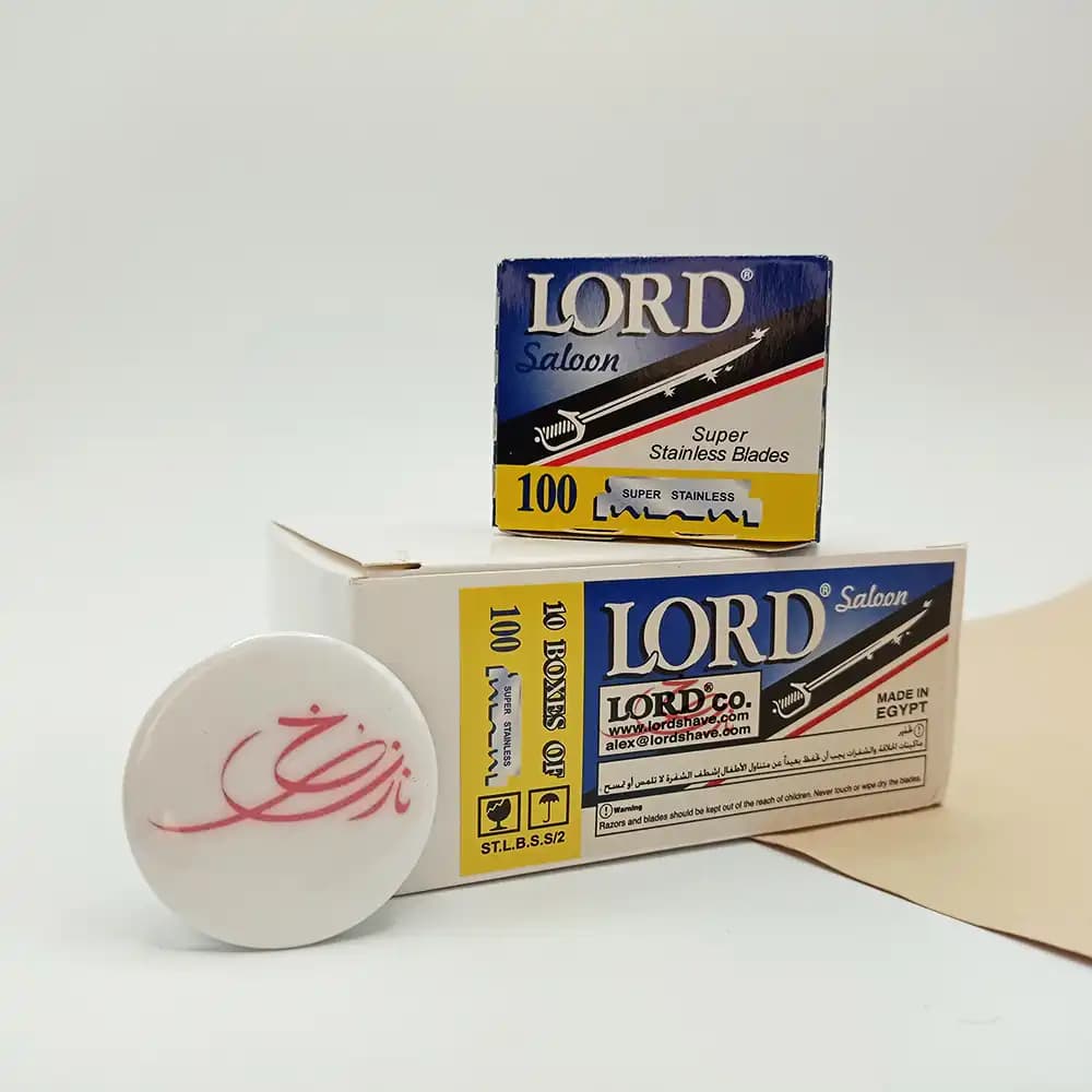 نیم تیغ اصلاح سنتی لورد LORD بسته 100 عددی — تصویر ۲