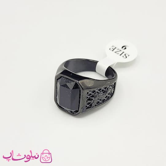 انگشتر مردانه استیل مدل دراگون (اژدها) فول مشکی کیفیت مستر کد 750