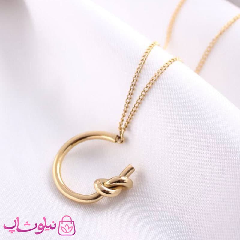 گردنبند دخترانه استیل طرح گره کد 888